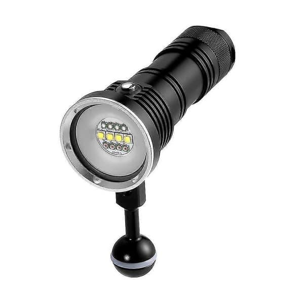 Sukellus LED-taskulamppu Vedenalaiset videovalot 4000lm UV-kuvaus Sukellusvalokuvaustaskulamppu White Red Purple