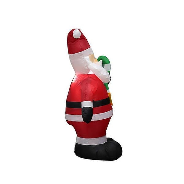 Jättestor LED Jul Tomte Uppblåsbar Gårdsbelysning Utomhusdekoration EU plug