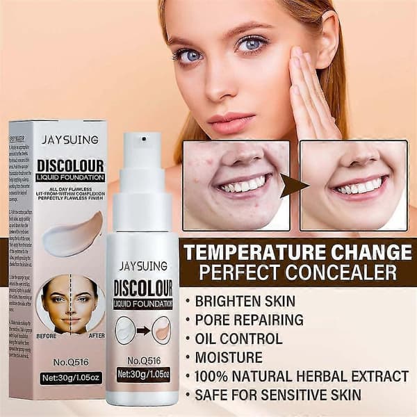 Temperaturændring Flydende Foundation Misfarvning Flydende Foundation Makeup—ls
