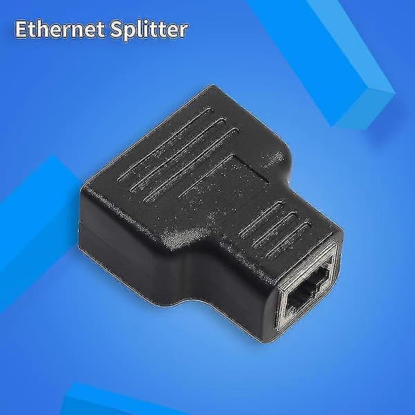Ethernet Splitter 1 til 2 veje Dobbelt hunport Abs Stabil transmission Rj45 Lan-adapter til computer – ls