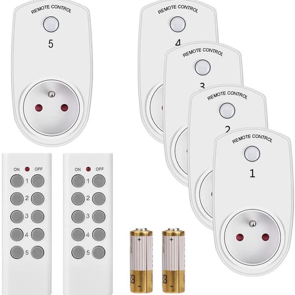 FBA Monopolys ES9939F Smart Fjernstrømbryter 2 Trekk 5 Hvit EU Standard
