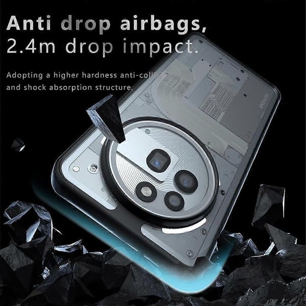 Armor Big Pore PC Hybrid TPU Telefoncover til Nothing Phone 3a Pro Transparent