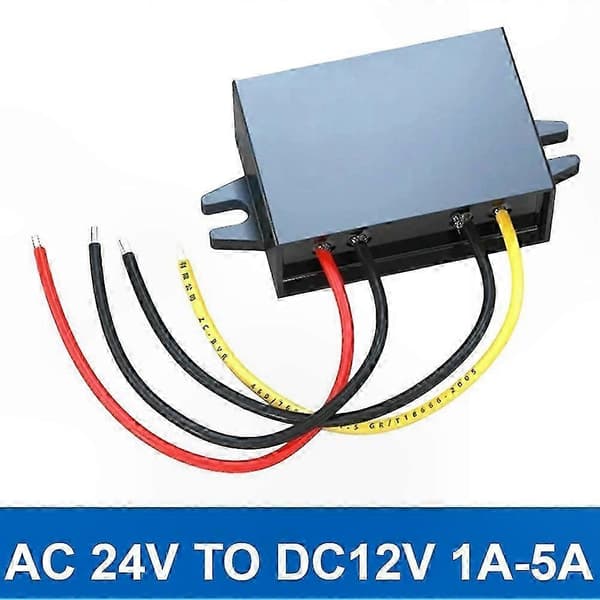 24VAC til 12VDC konverter 1A spændingsregulator kompatibel med CCTV A 3A