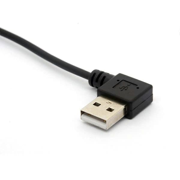 Mini USB-kabel, 90-graders fjær USB 2.0 til Mini USB-kabel, rett vinkel