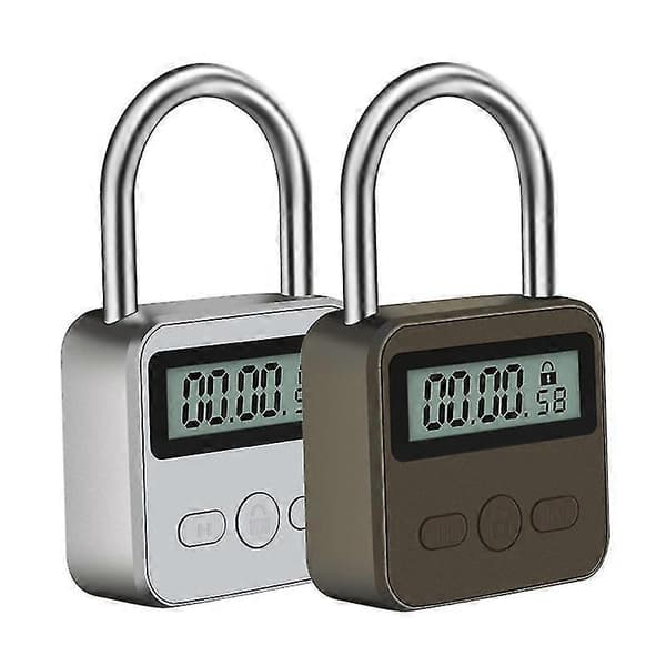 Max 99-timers LCD-display elektronisk rejsetimer med smart tidslås og hjerteformet design i hvid—ls