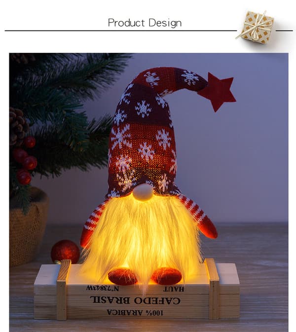 Julepynt Nisse 30 cm Høy, Svensk Julenisse, Sann