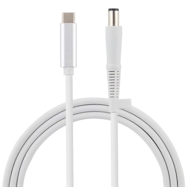 Til HP bærbar USB-C / Type-C til 7,4 x 0,6 mm strømopladningskabel, kabellængde: ca. 1,5 m White