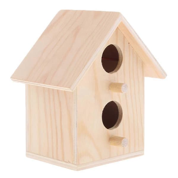 2x Fågeltillbehör Papegojbur Tillbehör Trälåda 2-pack