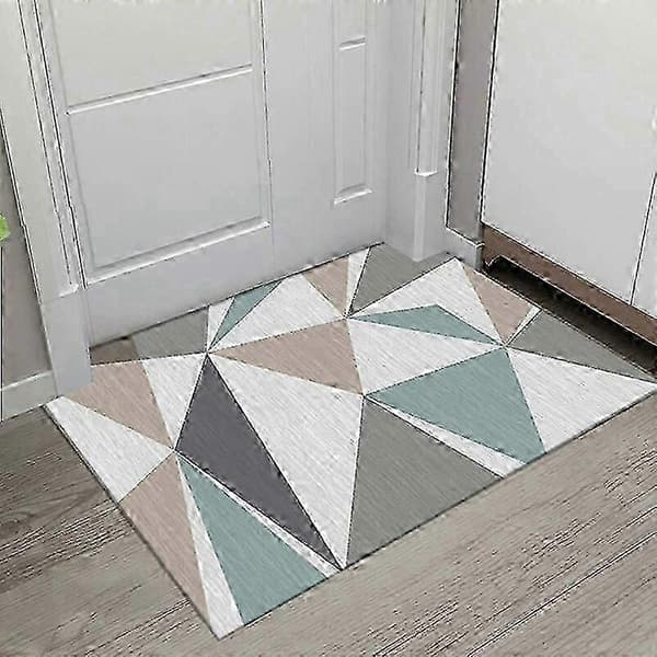 Moderne skridsikker dørmåtte, absorberende polyestertæppe til indendørs/udendørs, 50x80cm—ls