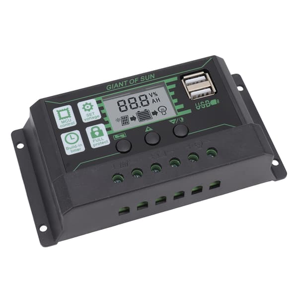Solar ladekontroller dobbel USB automatisk identifikasjon PWM PV panel lader for industri 5V 100A