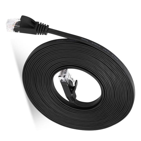 1000 Mbps Gigabit Ethernet-kabel 30 m CAT6 RJ45 netværkskabel til routere computere sort