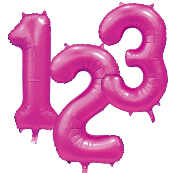 Ballong Siffra 0 Rosa 86 cm Rosa pink