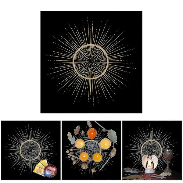 Fjärils- och blommönstrad tarotduk för andlig underhållning A 50x50cm