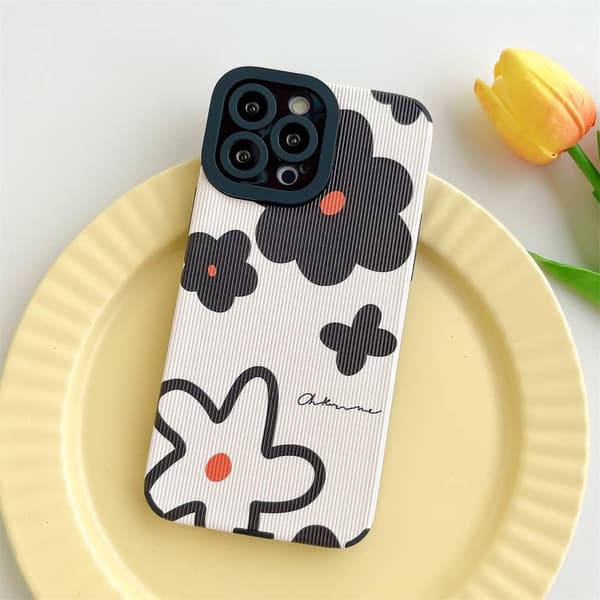 Mode Söt Blommig Målad Telefonfodral Kompatibel med iPhone 12