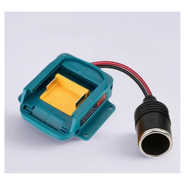 2X 18V til 12V Step Down Strøm Cigarettænder Interface Adapter til Makita 18V Batterikonverter [ls] Blue & black