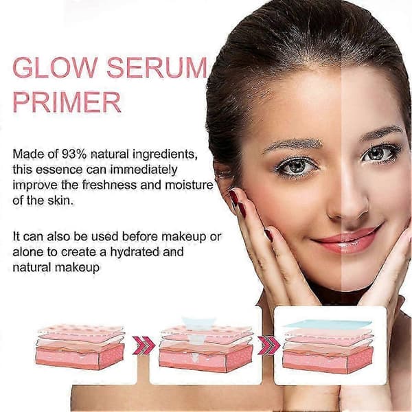 30 ml Glow Serum Primer, Glødforstærkende Serum til Ansigt Anti-aging, Lysende Serum Essens—ls