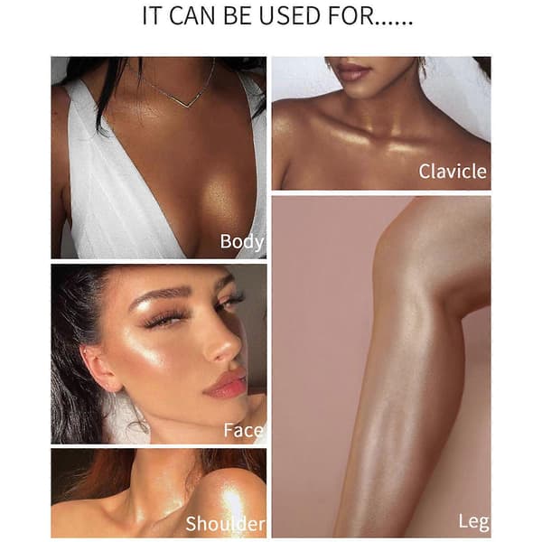 Body Highlighter Makeup Smooth Shimmer Glow Liquid Foundation för Ansikte och Kropp—ls 04