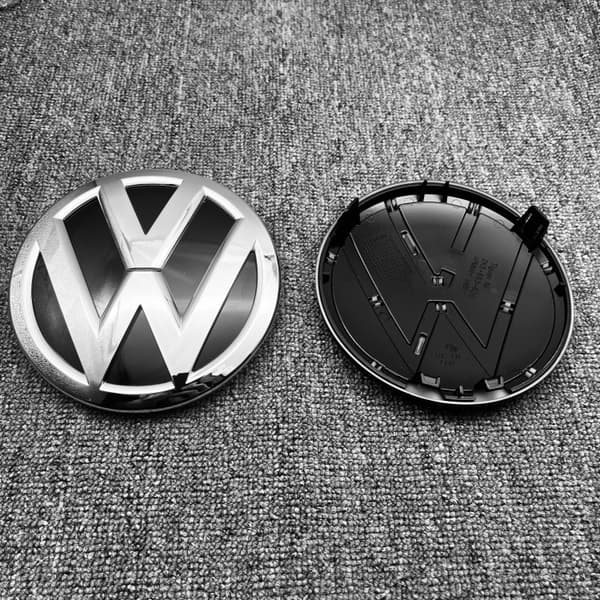 VW Frontgrill Emblem Passer Volkswagen Tiguan 2017-2020 Glans Sort Krom Bil Front Logo Erstatningsmærke black