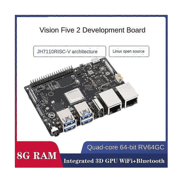 Til Visionfive2 Risc-v Board Computer Rv64gc Isa Quad Core Jh7110 8g Ram Opengl Linux Udvikling B—ls