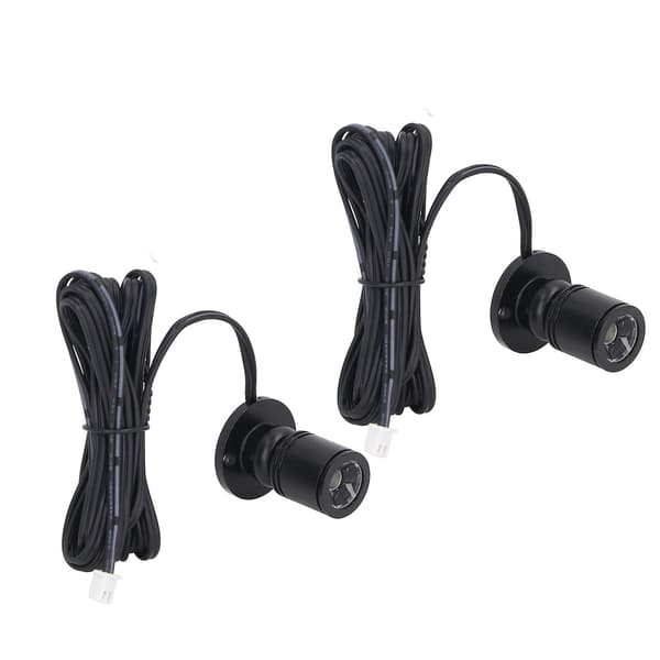 Dæmpbar Mini Spotlight 5V Mini LED Spotlight 1 til 2 Spotlights med Lysdæmper til Display Smykkeskab Veranda Sort—ls Black Warm Light