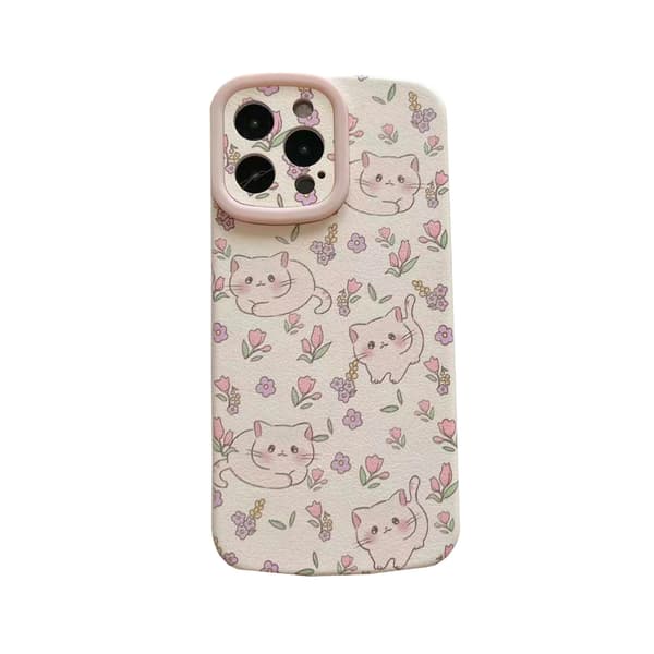 iPhone 13 Pro Max-deksel, [3D kameralinsebeskytter] Søt kattekatt