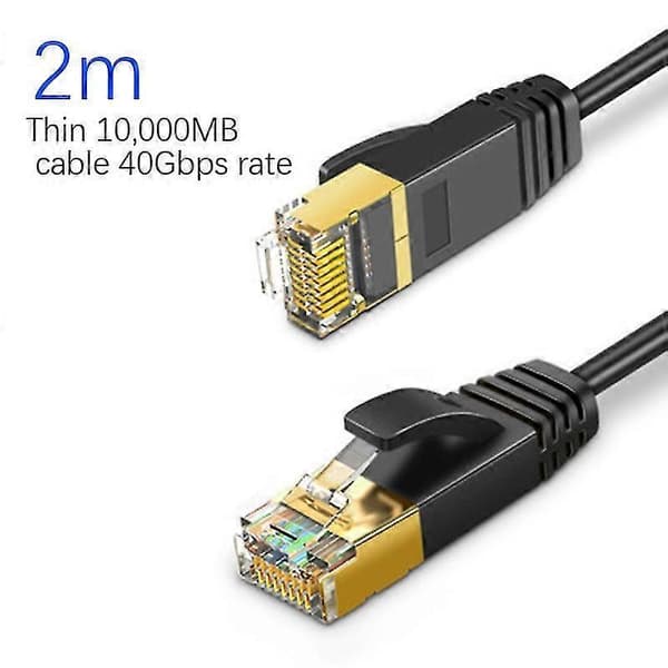 Cat 8 Ethernet-kabel Lan Netværk Cat8 Rj45 Hastighed Netværkskabel 40gbps 32awg Til Router Modem (2m)—ls