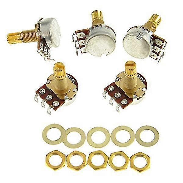 Guitar Potentiometer Audio Volume & Tone Pots Switch Control A500k Split Shaft Taper Potentiometre G—ls