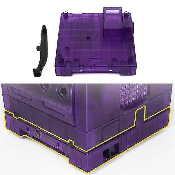 Erstatnings Gameboy Player Skal til Spillekonsol Dele—ls Transparent Purple