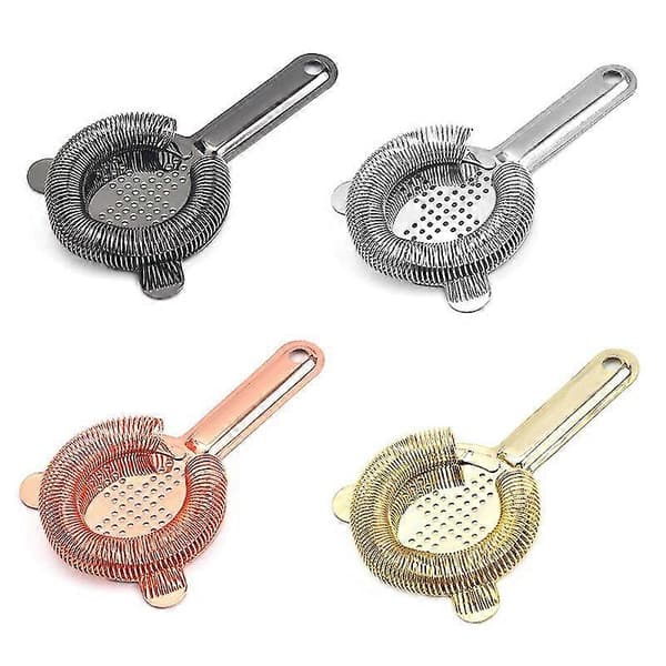 Cocktail Strainer - Bar Strainer i rustfritt stål for bartending, Boston Ice Spacer gold