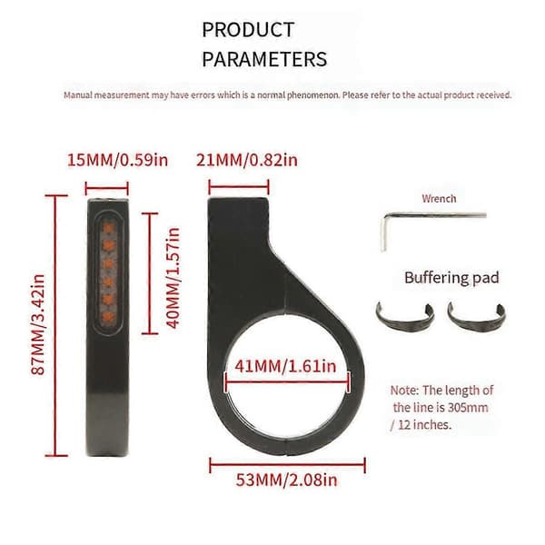 Motorcykel forgaffel LED blinklys universelle sekventielle switchback kørelys 12V ravfarvede blinklys Black