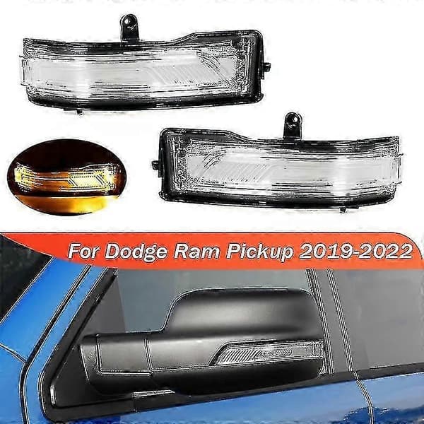 Bakre sidespeil blinklys for Dodge Ram Pickup 2019-2022 modeller 68402097AA 1pc left