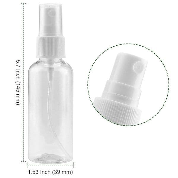 40-pack 100 ml transparenta sprayflaskor, finfördelande sprayflaska i plast