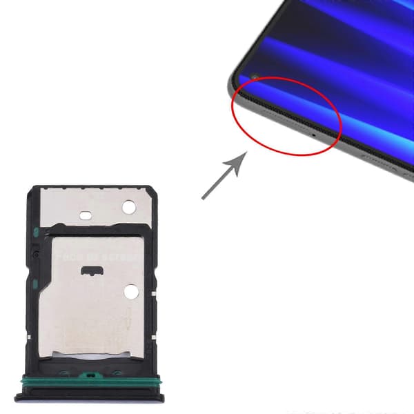 För OnePlus Nord CE 2 5G SIM-kortfack + Micro SD-kortfack Blue