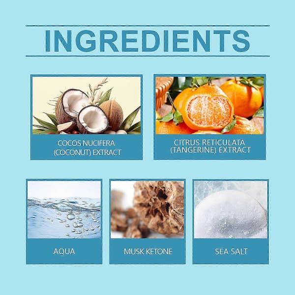 Ocean Vitality Parfym - Långvarig Fräsch Mysk- & Kokosdoft, 50ml—ls