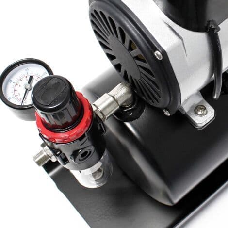 Lufttrykkregulator og vannutskiller og trykkmåler opptil 7 bar 9,51 mm (1/8") 12,91 (1/4")