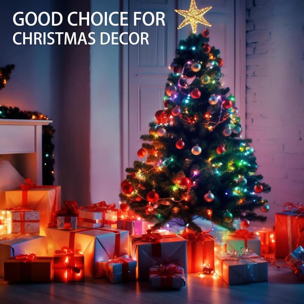Starka julbelysningar utomhus, 1000 LED 100 m med stickpropp Flerfärgad Multicolor 1000 LED