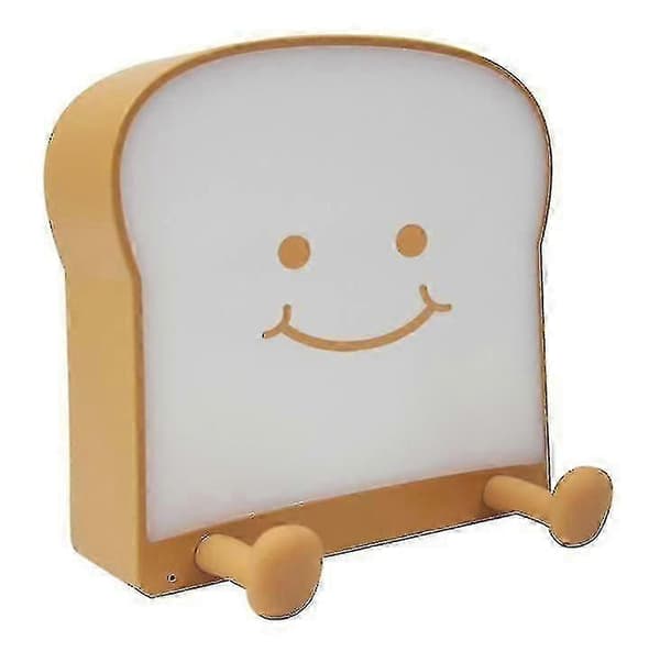 Toastbrød Natlys USB Genopladelig Timerlys Enkelt- og Dobbeltsidet Lysende Sengelampe