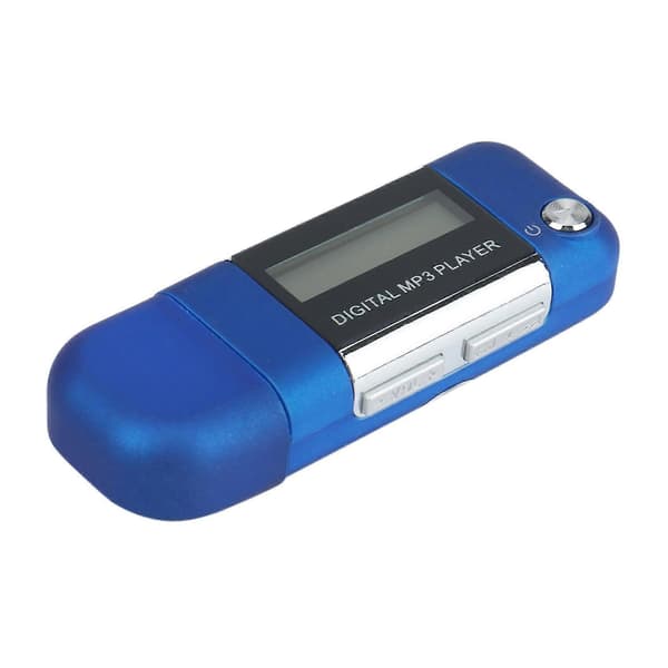 Mp3-afspiller 4gb U Disk Musikafspiller understøtter udskifteligt AAA-batteri, optagelse (blå)—ls Blå