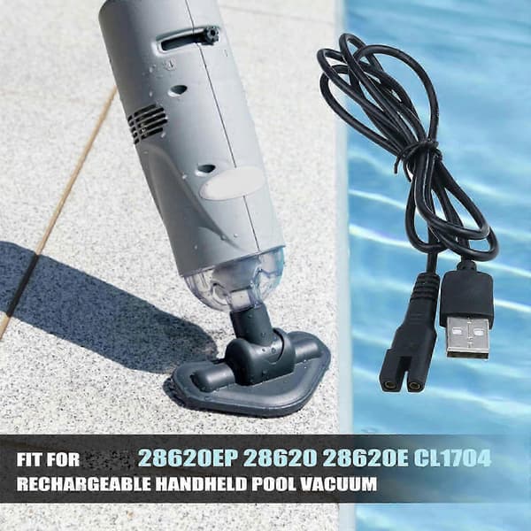 2025 80CM 5V 2A USB-opladerkabel til håndholdt poolstøvsuger, erstatningsstrømkabel 28620E[ls]
