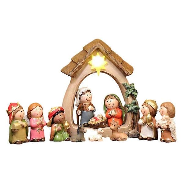 Julekrybbesæt Scene Ornamenter Karakterdekorationer Julegaver