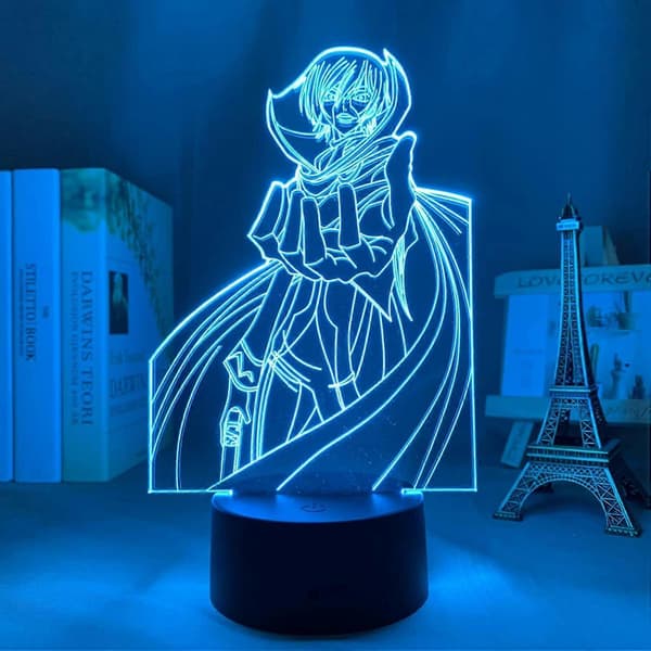 SHEN Led-lys Anime Code Geass Lelouch Lamperouge for Soveromsdekor Lys Barn Bursdagsgave Manga Rom Bord 3D-lampe Code Geass—ls