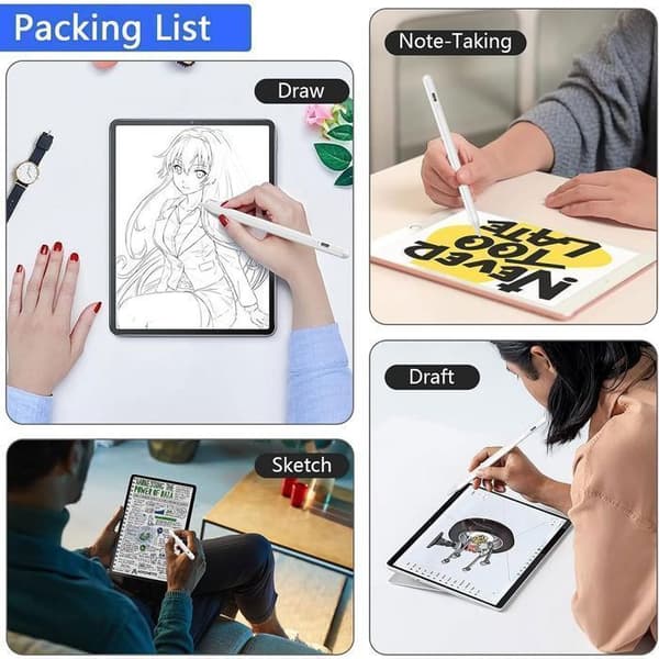 Stylus för Xiaomi Pad 6 7 Pro 8 Pro Redmi Pad 2 Redmi Pad SE /Pro - Hög Precision - Magnetisk Fäste Vit