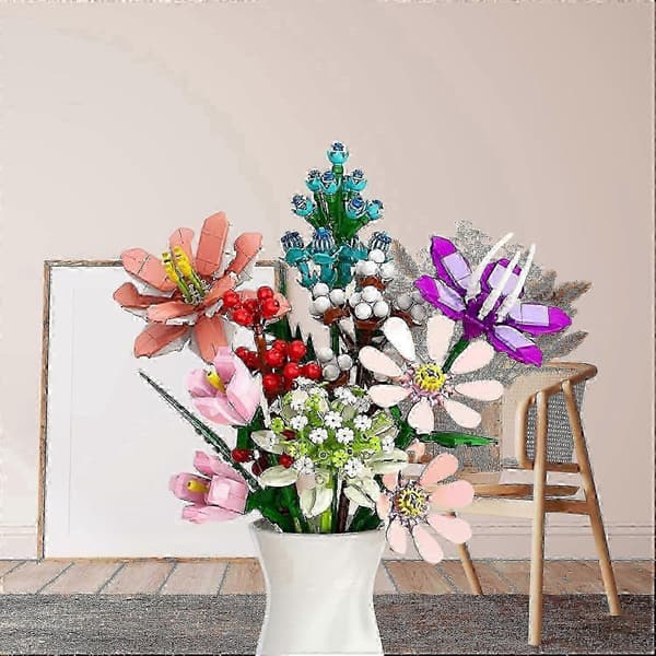 Blomsterbukettblokker Julekalender, Jul 24 dager Solsikkebukett Blind Box