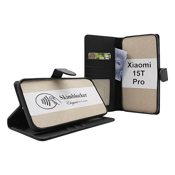Skimblocker Xiaomi 15T Pro Plånboksfodral Brandy