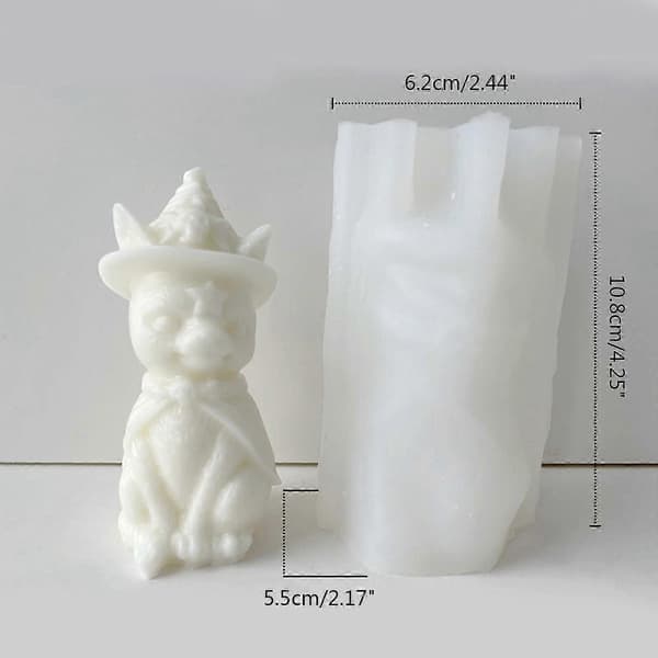 3D Katteformet Stearinlys Silikoneform til DIY Håndlavede Stearinlys Ornamenter Form Håndværksfremstillingsværktøj Bageform[ls] wings kitten