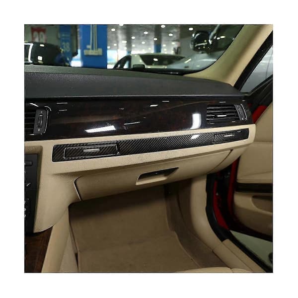 Dekorstriper til dashbord koppholder for 3-serie E90 2005-2012 biltilbehør, ABS karbonfiber – LS