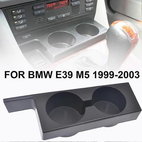 Bilens frontkonsoll 2-hulls koppholder for BMW E39 5-serie 528i 525i 530i M5 99-03—ls