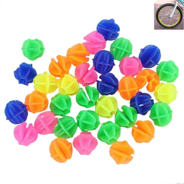 Fargerike sykkelhjul-eiker stjerne-/hjerteformede sykkelhjul-eikertilbehør – ls Sliding Luminous Beads