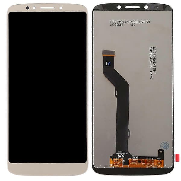 TFT LCD-skærm til Motorola Moto E5 Plus med Digitizer komplet samling Gold