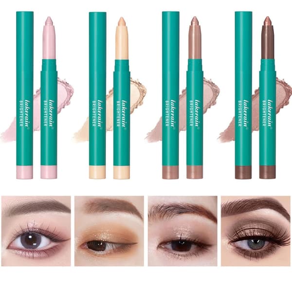 Ögonskuggstift, Vattentät Ögonförstärkare Highlighter Stift, Glitter Eyeliner Penna (4 st Set)—ls